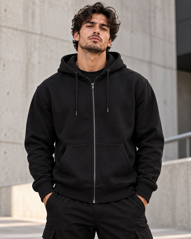 Apex Instinct Tiger Black Zipper Hoodie - Haubett India product image