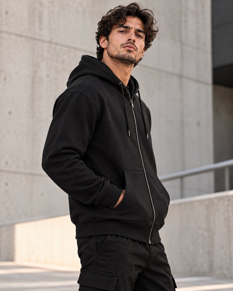 Apex Instinct Tiger Black Zipper Hoodie - Haubett India product image