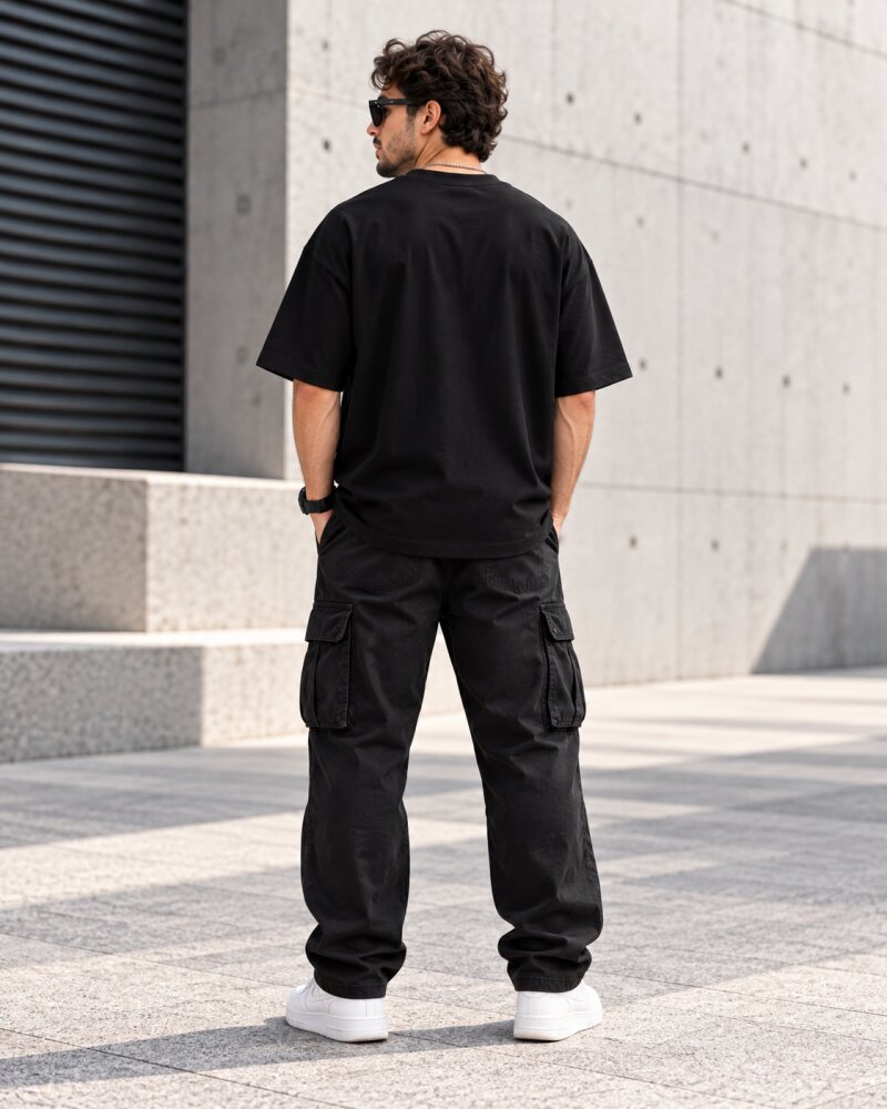 Make It Loud Black Oversized T-Shirt - Haubett India product image